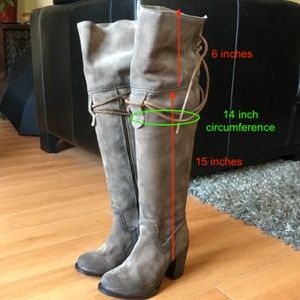 Freebird Over The Knee Brock Tan Suede